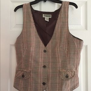 Plaid lined vest